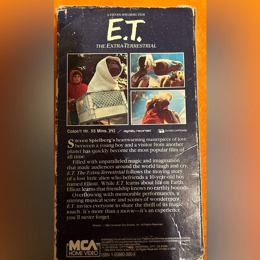 ALL TIME “ET” MOVIE VHS